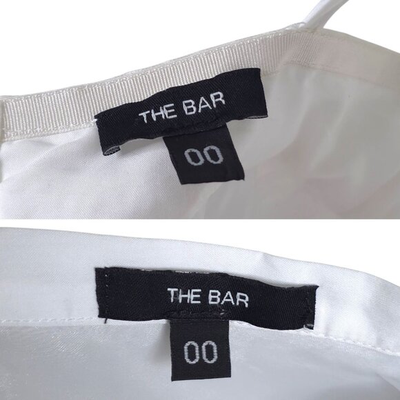 The Bar Kennedy Mini Dress Swiss Dot Blanc White Sheer Babydoll Tulle Size 00 - Picture 4 of 16